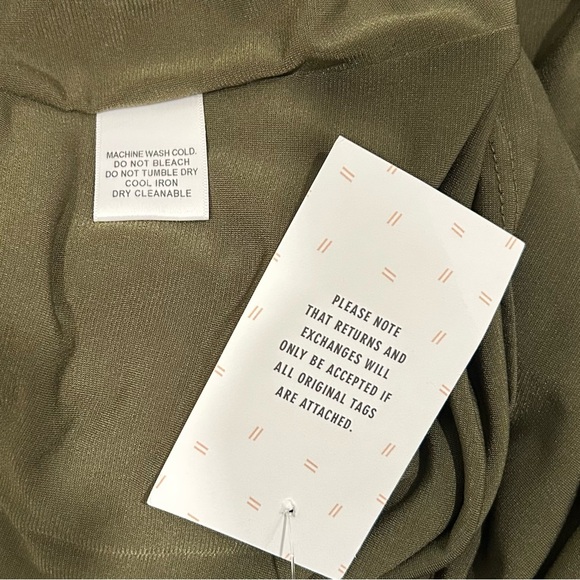 NWT Of Mercer Park Place Sleeveless Knee Length V Neck Dress Olive Green Size 1X - Picture 5 of 7